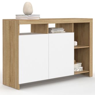 IDMarket Credenza Malo 110 Cm, Legno E Ante Bianche