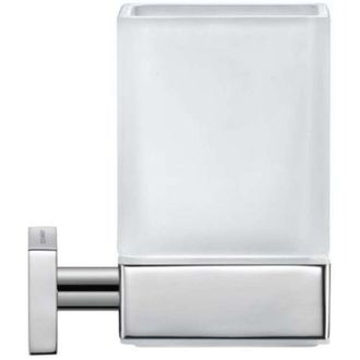 Duravit Duravit - Portavasos Karree Incl. Cristal, Mate, Cromo, 0099511000