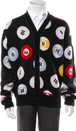 Amiri POOL BALL CARDIGAN- Black