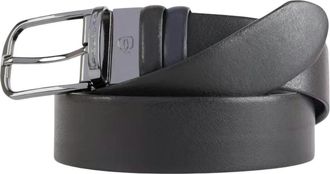 Piquadro Doubleface Riem 35 mm - Heren - Riemen - Zwart - ONE Size - Leer - Accessoires
