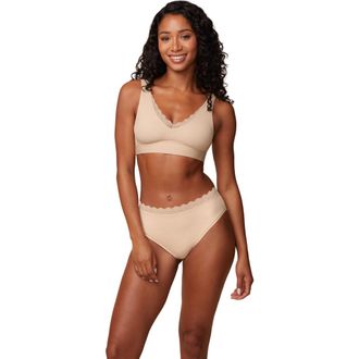 Harper Wilde Bliss Lace Bralette in Beige at Nordstrom, Size 3X-Large