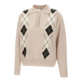 Marella Round-neck Knitwear, female, Beige, Size: 2XL Caviale Sweater