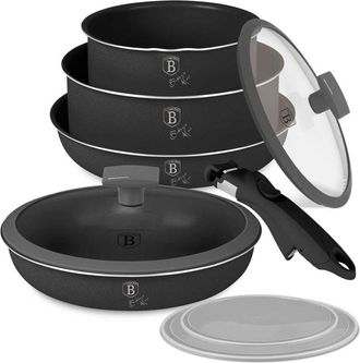 OEM Bater&iacute;a De Cocina De Titanio 9 Piezas Berlinger Haus Bh-8256 Antracita