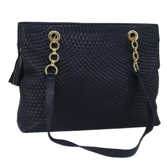 Bally Pre-owned Shoulder Bag - Dames - Pre-owned - Blauw - Maat: ONE Size Leer