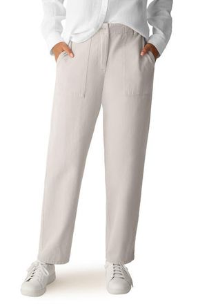 Eileen Fisher Easy Tapered Organic Cotton Pants in Parus at Nordstrom, Size Xx-Small