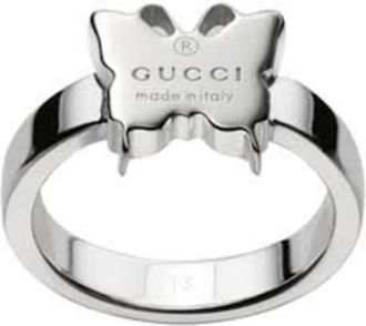 Gucci Trademark Ladies Sterling Sterling Band Ring Size 6 YBC223868001012