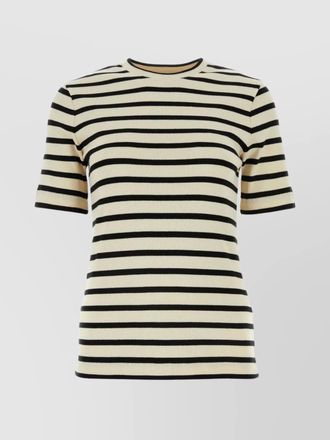 Jil Sander ribbed striped cotton short-sleeve t-shirt