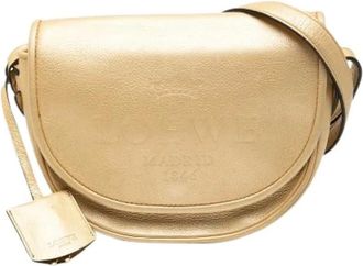 Loewe Pre-owned Cross Body Bags, female, Yellow, Size: ONE SIZE Pre-owned Leather Crossbody Bag