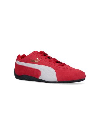Puma Red Suede Low-Top Sneaker - Red