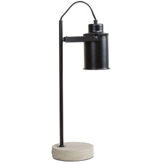 Beliani L&aacute;mpara De Mesa De Metal Negro 37 Cm Pantalla Ajustable Base De Hormig&oacute;n Moderna Mundaka