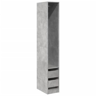Berkfield Home Wardrobe Concrete Grey 30x50x200 cm Engineered Wood | Size: 30 x 50 x 200 cm