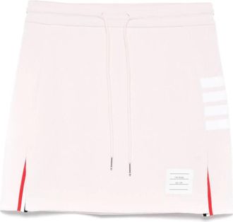 Thom Browne Roze Mini Rok 4Bar Katoen - Dames - Korte rokken - Roze - S - Katoen - Rokken