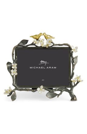 Michael Aram Lovebirds 5 x 7-Inch Picture Frame in Silver/Gold at Nordstrom, Size 5X7