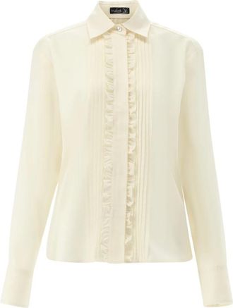 van Laack Stijlvolle Xylia Blouse - Dames - Overhemden - Beige - L - Overhemden
