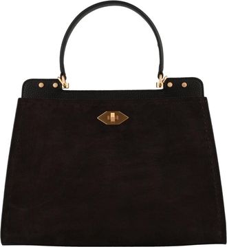 Pourchet Trianon Daim - Dames - Handtassen - Bruin - ONE Size - Leer - Tassen