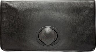 Bottega Veneta Pre-owned Clutches, female, Black, Size: ONE SIZE Pre-owned Leather Clutch