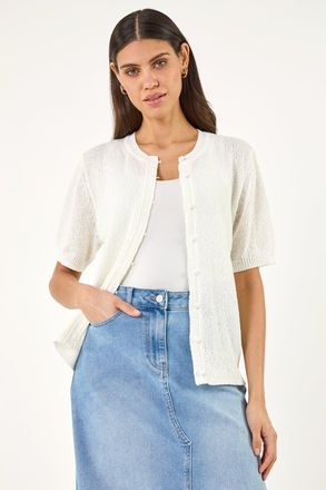 Roman Light Weight Button Knit Cardigan