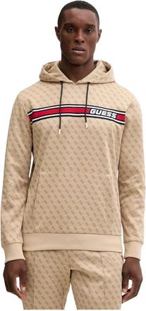 Guess Heren, Sweatshirts & Hoodies, Beige, Maat: XL Katoen
