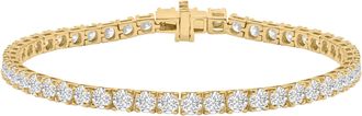 Diamond2Deal 14K Gold 1 CTW Lab-Grown Diamond Straight-Line Tennis Bracelet 7
