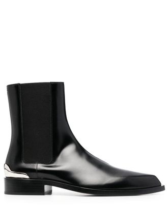 Jil Sander pointed leather ankle boots - women - Calf Leather/Calf Leather/Calf Leather - 40 - Black