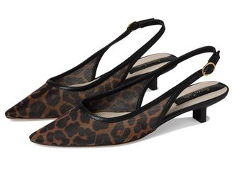 Franco Sarto Pura3 Slingback Shoes Womens Shoes Leopard Mesh Animal Print : 9.5 M, Synthetic