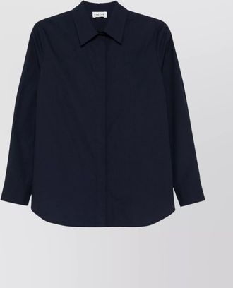 Parosh straight-point collar cotton shirt with buttoned cuffs