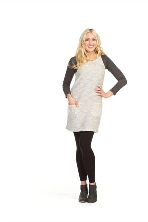 Papillon Boucle 2 Pocket Dress In Black