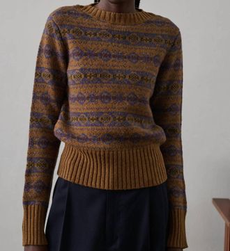 SOEUR Gipsy Sweater In Camel/purple