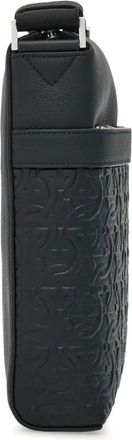 Ferragamo Ferragamo Gancini-Embossed Leather Messenger Bag