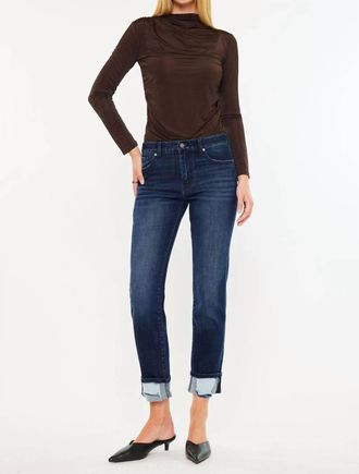 Kancan Mid Rise Skinny Straight Jeans In Medium Wash