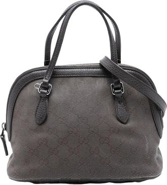 Gucci Pre-owned Handbags, female, Brown, Size: ONE SIZE Pre-owned Vintage Monogram Canvas Satchel Bag