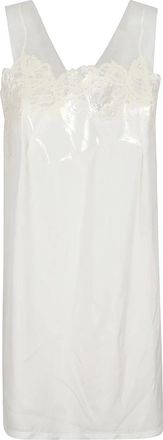 Maison Margiela White Silk Slip Dress - Dames - Korte kleedjes - Beige - XS - Kleedjes