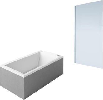 Duravit Duravit Starck Ba&ntilde;era Recta 1600x700mm + Mampara De Ba&ntilde;era Recta Aurys Mist 1 Cromo