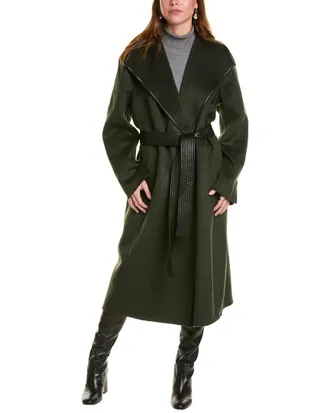 Elie Tahari Juliette Wool-Blend Wrap Coat