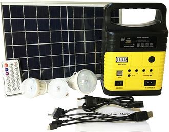 Elle Generador Solar Port&aacute;til De 7500 Mah - Iluminaci&oacute;n Led - Panel Solar De 10 W - Reproductor Mp3 Bluetooth - Duraci&oacute;n De La Bater&iacute;a De 7 A 8 Horas