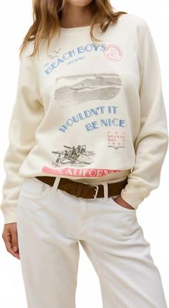 Daydreamer Beach Boys Wouldnt It Be Nice Raglan Sweater In Stone Vintage