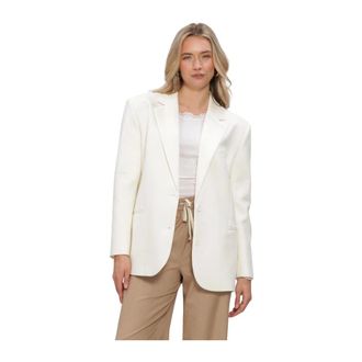 ALIX The Label Alix The Label - Woven Flowy Oversized Blazer - Dames - Jassen - Wit - Maat: L Poliester