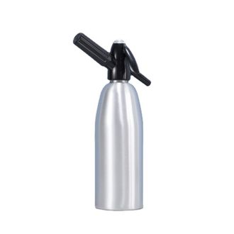 OEM Sif&oacute;n De Aluminio De 1 Litro Para Refrescos, Botella Manual, Para Limonadas Caseras, Mojitos, Gin Fizz Y Spritz, Color Negro