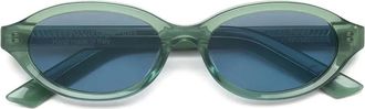 Retro Superfuture Occhiali da sole ovali - Verde