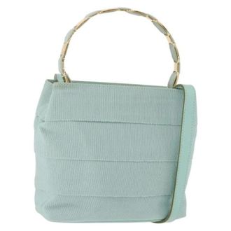 Ferragamo Pre-owned Canvas Hand Bag - Dames - Pre-owned - Groen - Maat: ONE Size