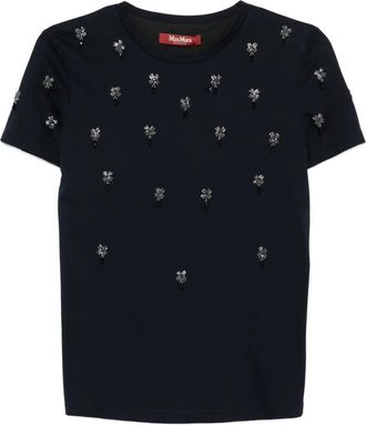 Max Mara T-shirt con decorazione - Blu
