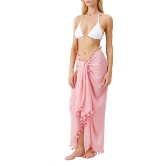 Melissa Odabash Tassel Cover-Up Pareo in Rose at Nordstrom
