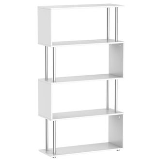HOMCOM Librer&iacute;a mueble 80x30x145 cm blanco