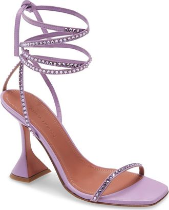Amina Muaddi Vita Ankle Wrap Sandal in Unicorn at Nordstrom, Size 10Us
