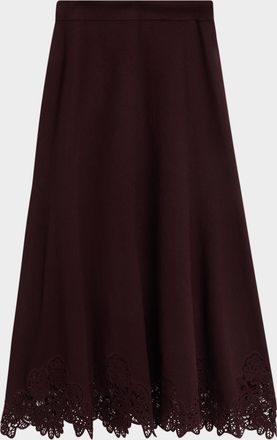 Zimmermann Valiant Merino Wool Midi Skirt