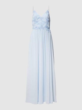 Mascara Abendkleid mit Zierbesatz in Bleu, Gr&ouml;&szlig;e 44