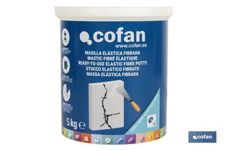 cofan Masilla El&aacute;stica Fibrada Para Exterior 5 Kg