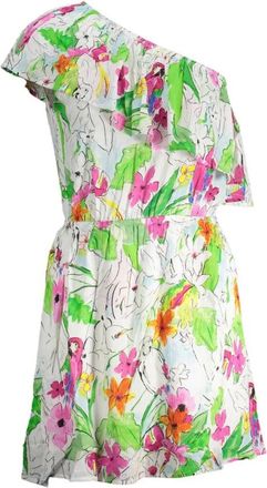 Desigual Korte Jurk met &Eacute;&eacute;n Schouder - Dames - Korte kleedjes - Veelkleurig - S - Leer - Kleedjes