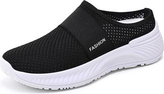 Generic Womens Mules Breathable Mesh Shoes Comfortable Slip-On Summer Shoes with Non-Slip Sole for Everyday and Leisure Training Shoes Walking Shoes, black, 8