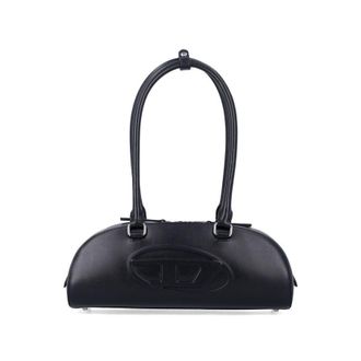 Diesel 1dr Dome Leather Bag Black Cow Shoulder